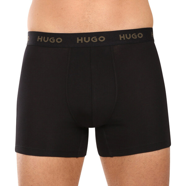 3PACK pánske boxerky HUGO čierne (50532613 972) 62035057