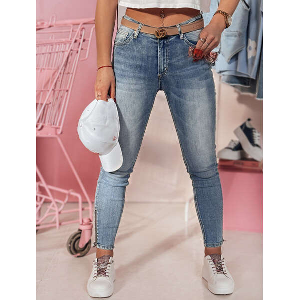 BASIC Dámske skinny rifle so zipsami na nohaviciach DENZEL UY2378 62040658