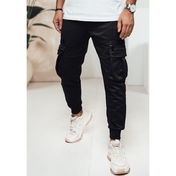 BASIC Čierne pánske cargo nohavice UX4473 62040660