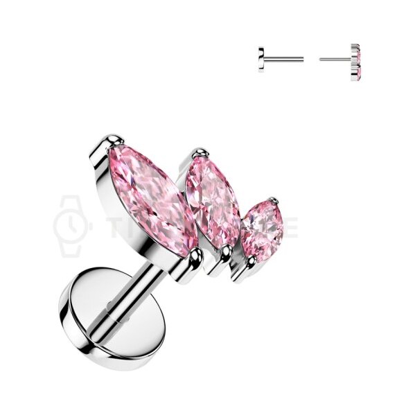 Titánová náušnica so zirkónmi - Single TS-EA-0209 TS-EA-0209 62050300