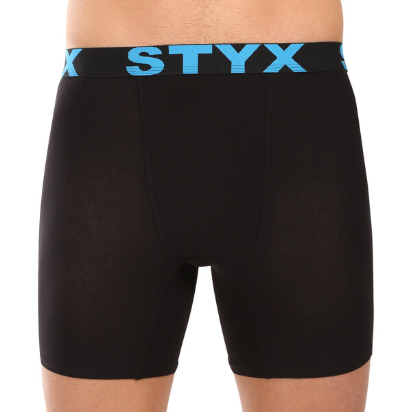 10PACK pánske boxerky Styx long športová guma čierne (10UN9601) 62050311