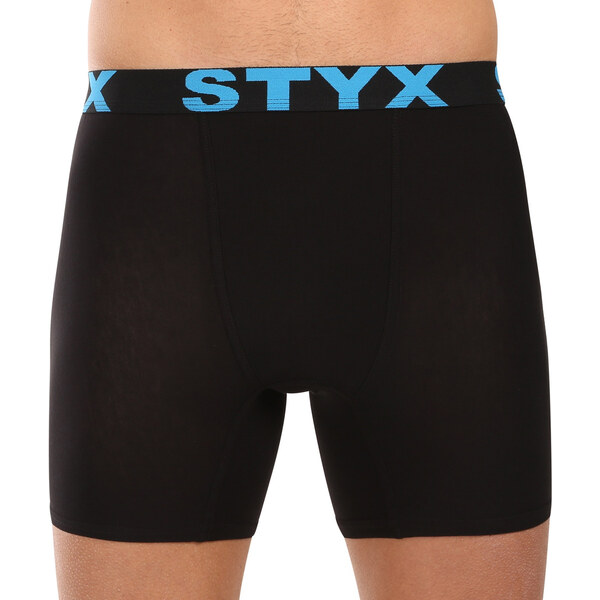 5PACK pánske boxerky Styx long športová guma čierné (5UN9601) 62067490