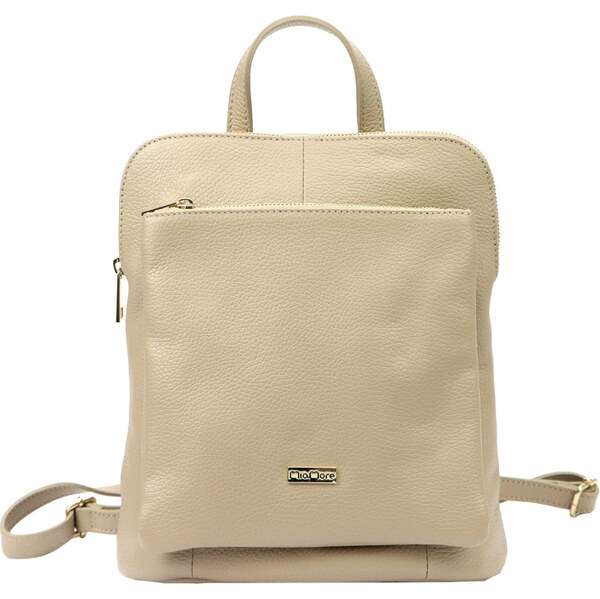 Dámsky kožený batoh MiaMore béžový (KZ47137) 7l 62178678