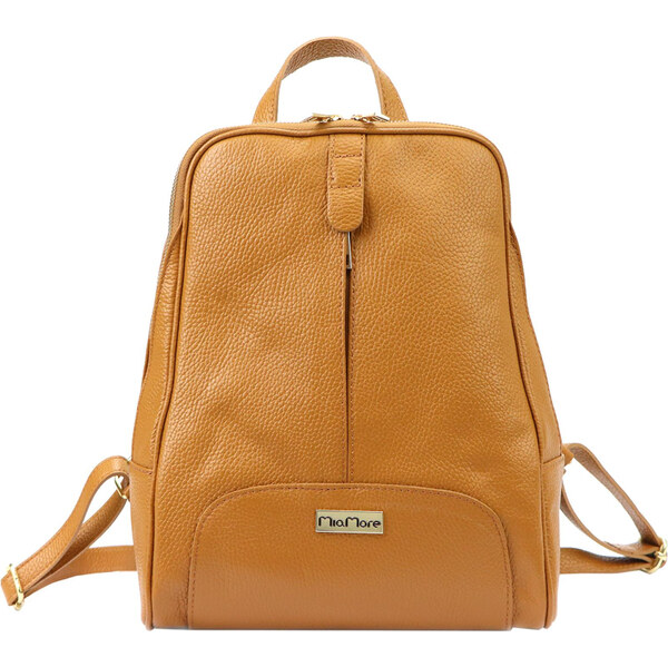 Dámsky kožený batoh MiaMore hnedý (KZ46189) 9,5l 62178682
