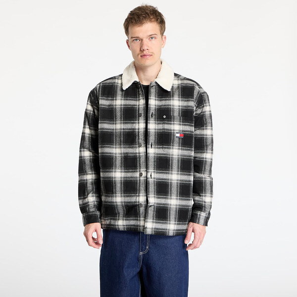 Tommy Hilfiger Bunda Tommy Jeans Check Teddy Mix Overshirt Black M 62054657