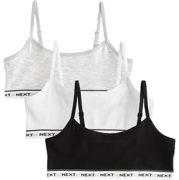 Next Podprsenka sivá melírovaná / čierna / biela 62061115