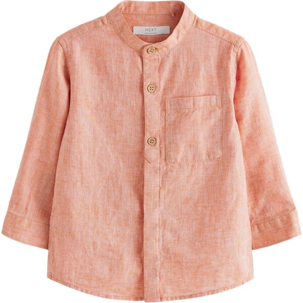 Next Košeľa oranžová melírovaná 66007737