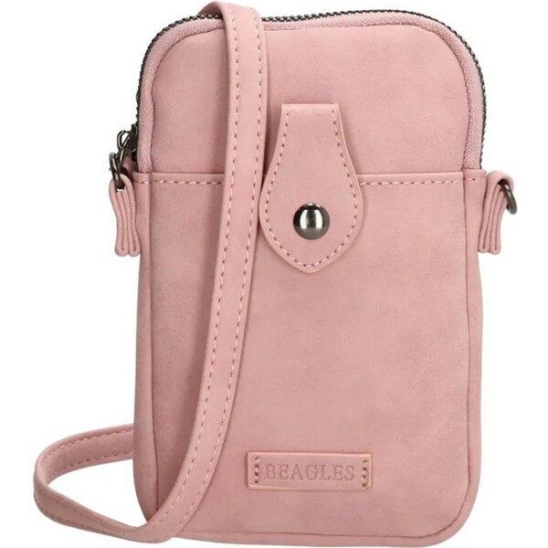 Beagles Ružová kožená kabelka na mobil Handy bag 62068198