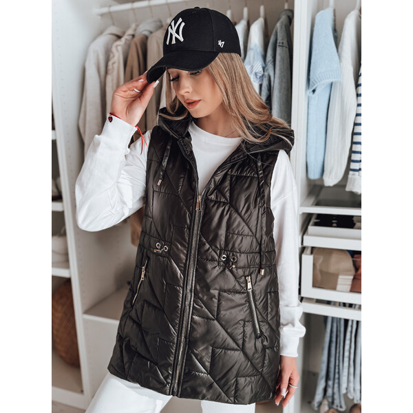 BASIC Čierna dámska prešívaná vesta OLINVIA TY4836 62068622