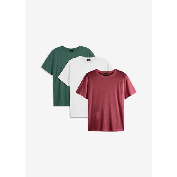 bonprix Tričko (3 ks), farba červená 44733865