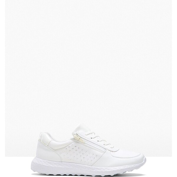 bonprix Tenisky s lesklými kamienkami, farba biela 44791982