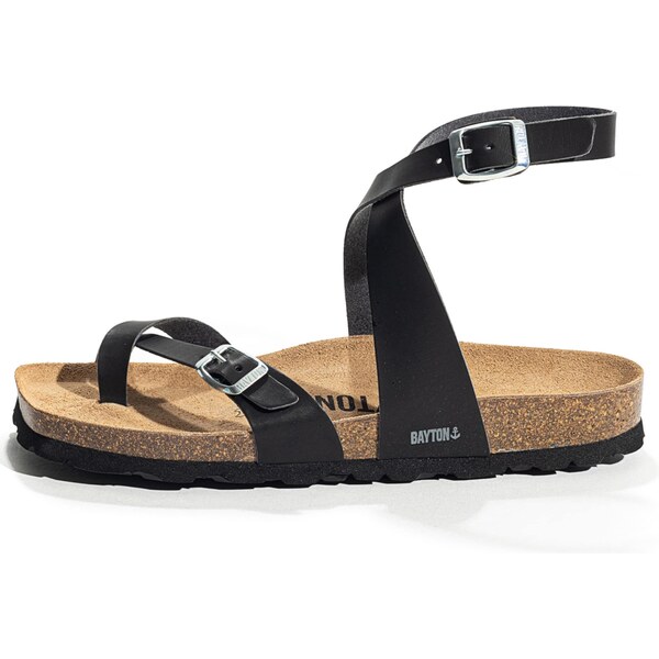 Bayton Remienkové sandále SWAN béžová / čierna 63134707