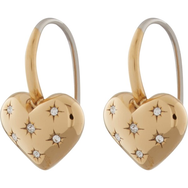 FOSSIL Náušnice Sadie zlatá / strieborná / priehľadná 62075163