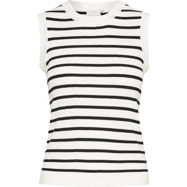 Kaffe Vyšívaný top Lilybeth čierna / biela 62072573
