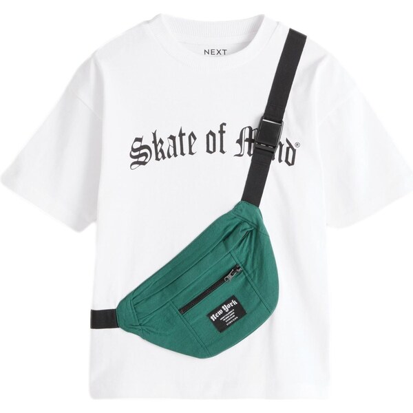 Next Tričko zelená / čierna / biela 62074184