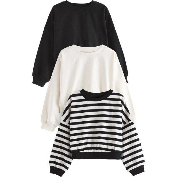 Next Mikina čierna / biela 62519182