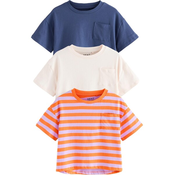 Next Tričko námornícka modrá / fialová / oranžová / svetloružová 62225424