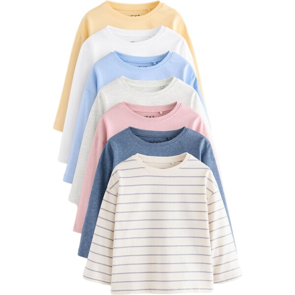 Next Tričko nebesky modrá / žltá / staroružová / biela 62225549