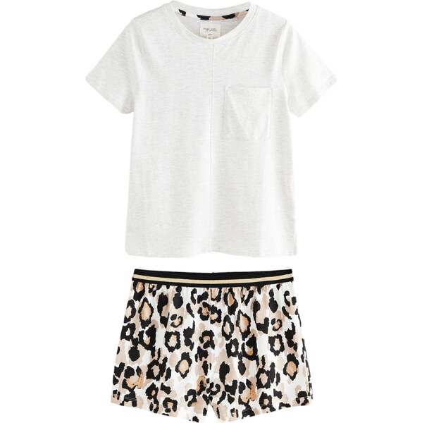 Next Kraťasy svetlohnedá / čierna / biela melírovaná 62250939