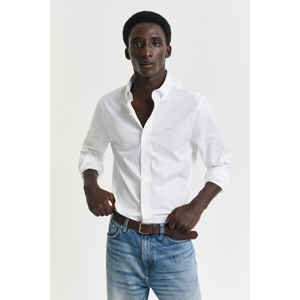 KOŠEĽA GANT SLIM PINPOINT OXFORD SHIRT WHITE 62084046