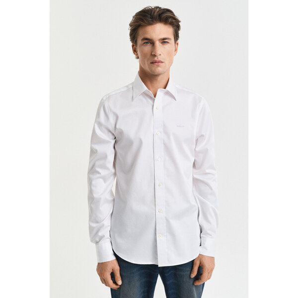 KOŠEĽA GANT SLIM SATEEN SHIRT WHITE 62084049
