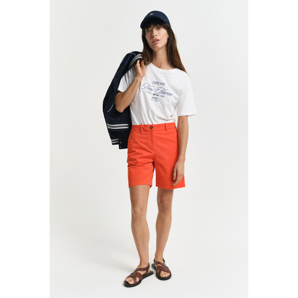 ŠORTKY GANT CHINO SHORTS ORANGE RED 62084056