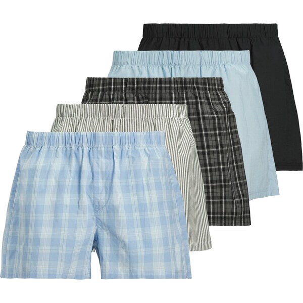 JACK & JONES Boxerky JACMilano svetlomodrá / sivá / čierna / biela 62091345