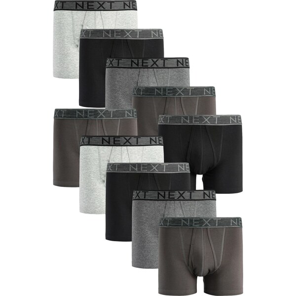 Next Boxerky tmavošedá / svetlosivá / sivá melírovaná / čierna 62092019
