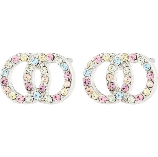 Pilgrim Náušnice Jolina zmiešané farby / strieborná 62133569