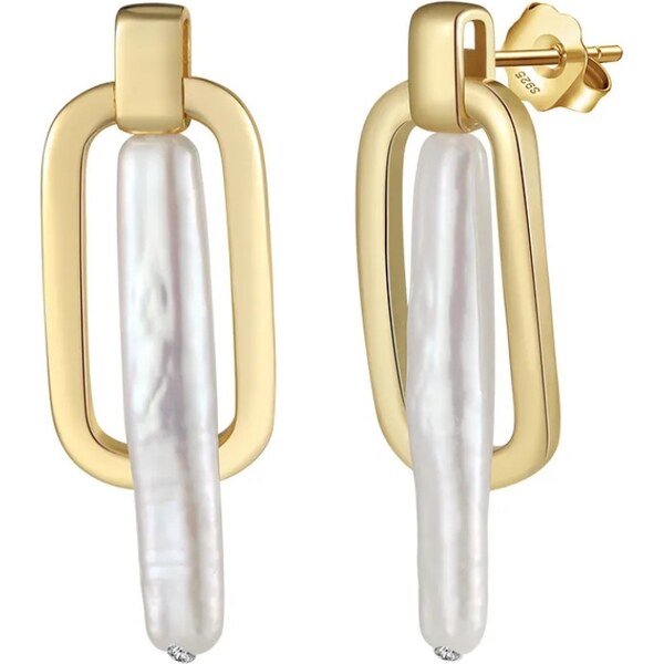 MAJYA Strieborné náušnice FARIDA pozlátené 11710 64582562