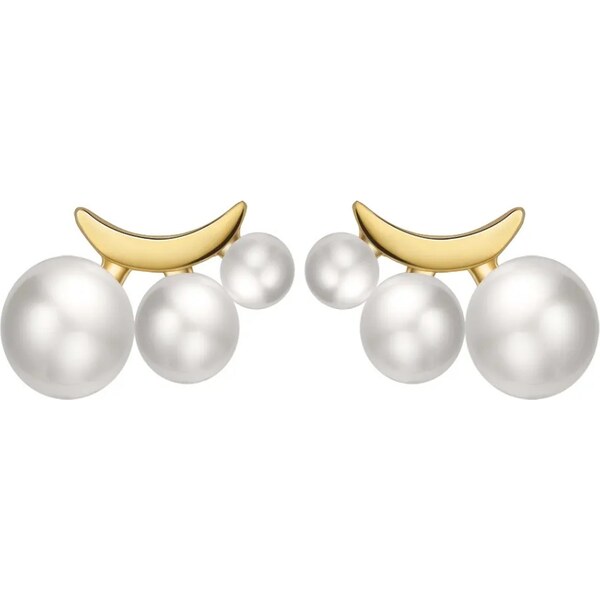 MAJYA Strieborné náušnice POLA pozlátené 11686 64582568