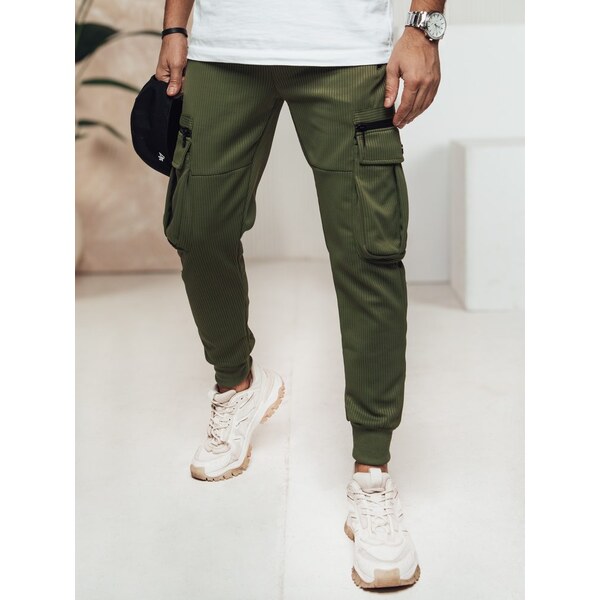 Dstreet Trendy zelené kapsáčové joggery 62128132