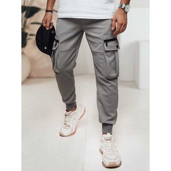 Dstreet Trendy šedé kapsáčové joggery 62128133