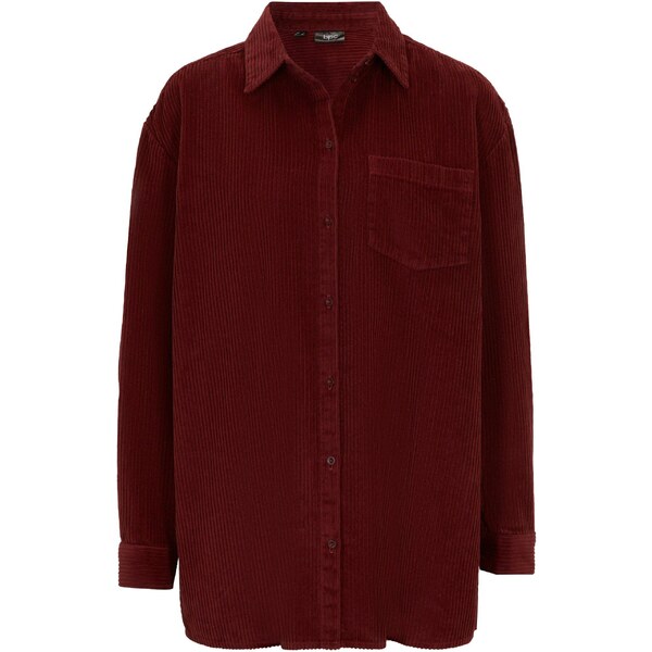 bonprix Košeľa, kordová, z bavlny, farba červená 66742553