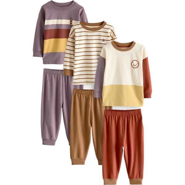 Next Pyžamo krémová / hnedá / fialová / červená 62134104