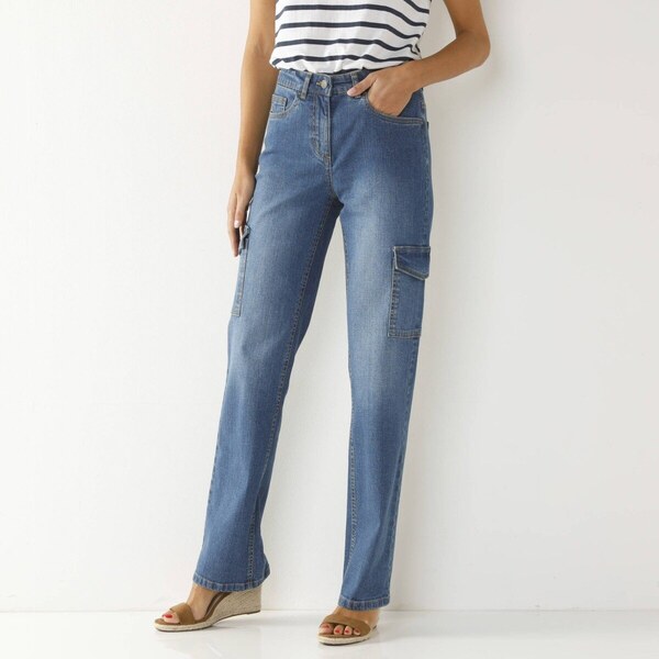 Cargo rovné strečové džínsy modrá 036 Blancheporte 62158953