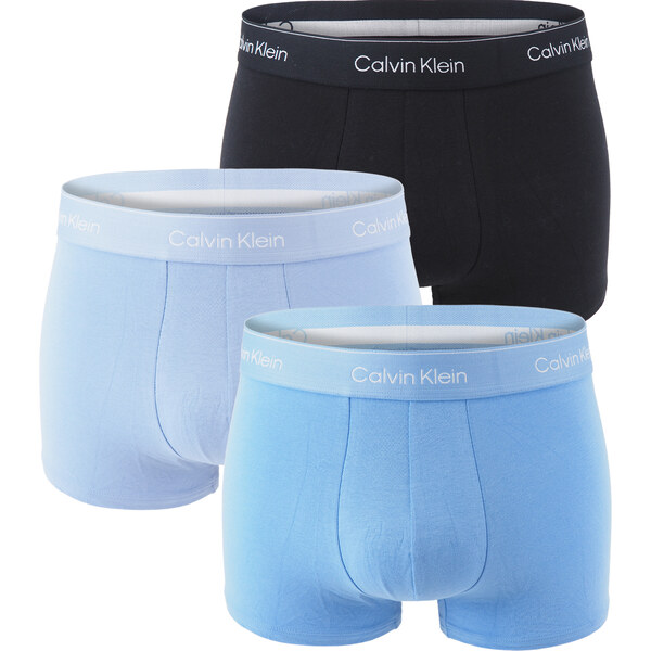Calvin Klein - boxerky 3PACK Icon cotton stretch black & arctic blue 62158054