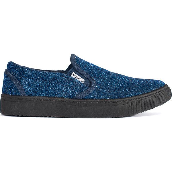SHELOVET Modré brokátové tenisky slip-on T-3-1603NA 66149411