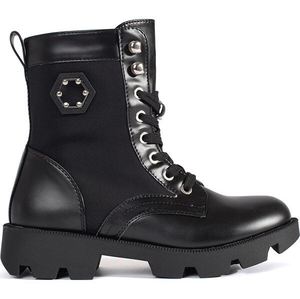 SHELOVET Čierne dámske workery na platforme 8602-PA-B 66149249