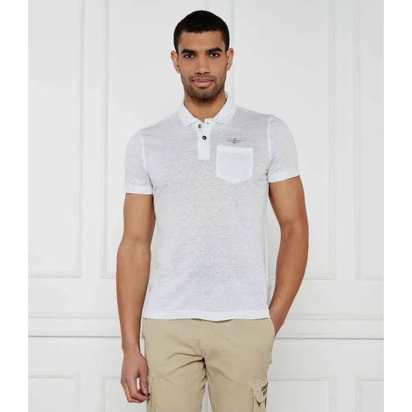 Aeronautica Militare Ľanové polo tričko | Regular Fit 62161872