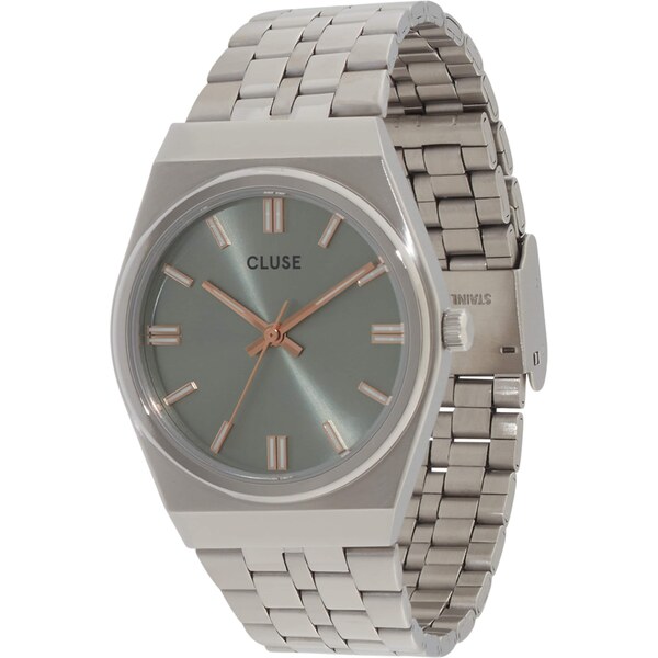 CLUSE Analógové hodinky Retro 70s trstinová / strieborná 62164521