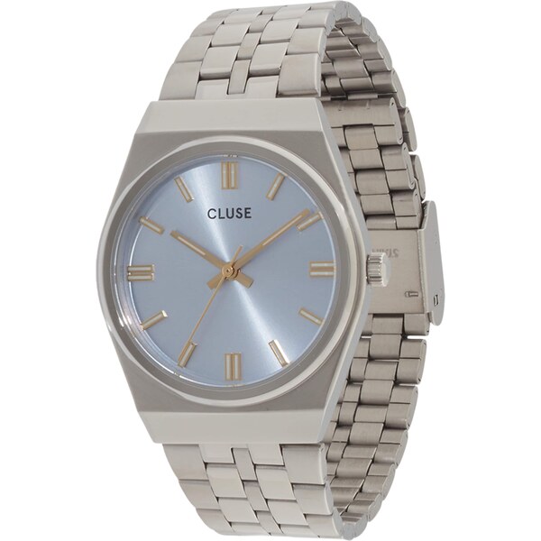 CLUSE Analógové hodinky Retro 70s svetlomodrá / zlatá / čierna / 62164561