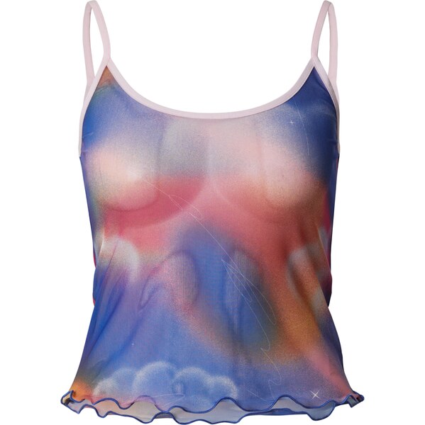 HUGO Top Dorinela modrá / oranžová / brusnicová / biela 62204180