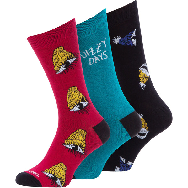 Pánske vysoké ponožky 3Pack 00SK3A-0TAXB-E5095 - Diesel 62163520