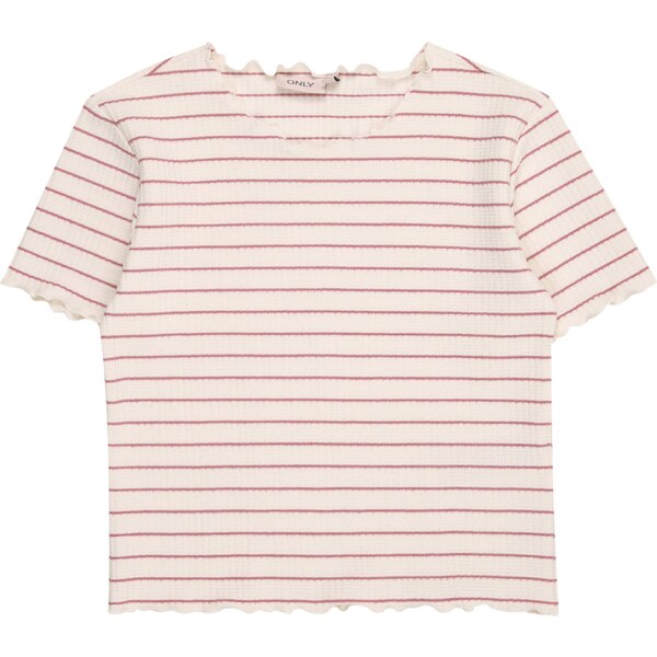 ONLY GIRLS Tričko KOGAnits tmavoružová / biela ako vlna 62902424