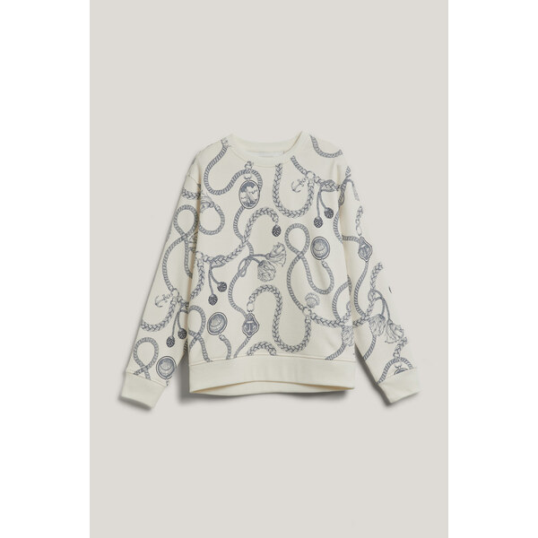 MIKINA GANT SAILING PRINT C-NECK SWEAT CREAM 62169745