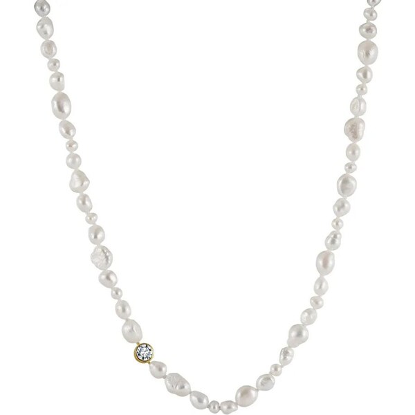 MAJYA Strieborná retiazka s perlami FALLON 60+5 cm pozlátená 11664 64582587