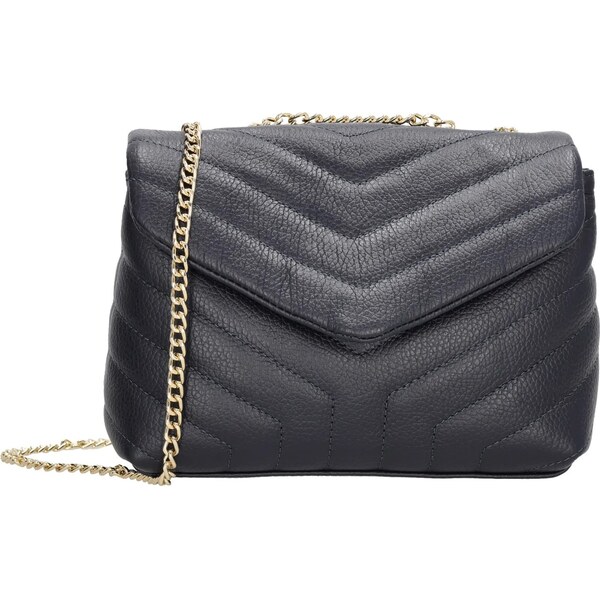 Charm London Tmavomodrá luxusná kožená crossbody kabelka Eminence 62170268