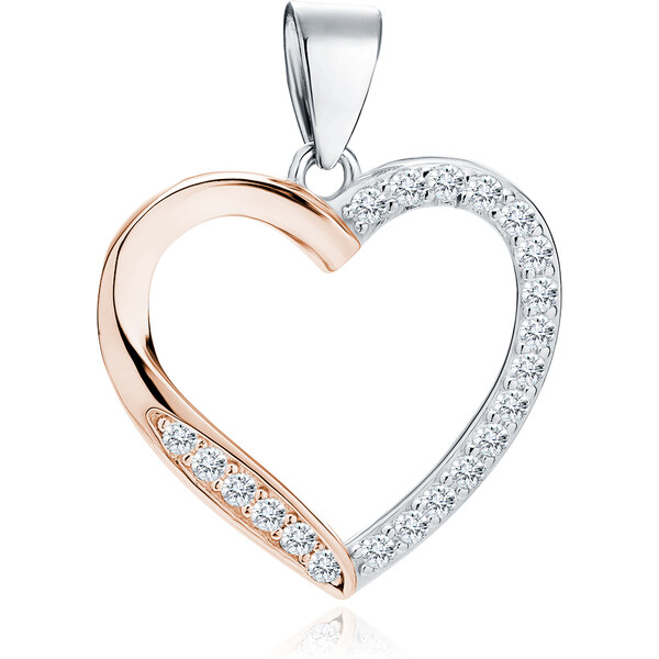 Olivie Stříbrný přívěsek SRDCE ROSE 9430 65048826