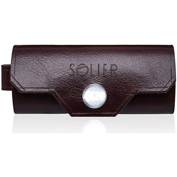 Kožená bordovo-hnedá peňaženka na kľúče SOLIER SA11 BROWN-MAROON 3568718